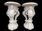 Large 20th Century Hand-Carved Marble Planters, Set of 2 2