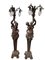 Lámparas figurativas Torchère grandes de bronce, años 20. Juego de 2, Imagen 1