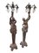 Große figurative Bronze Torchère Lampen, 1920er, 2er Set 2
