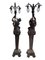 Große figurative Bronze Torchère Lampen, 1920er, 2er Set 9