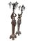 Lámparas figurativas Torchère grandes de bronce, años 20. Juego de 2, Imagen 8