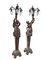 Lámparas figurativas Torchère grandes de bronce, años 20. Juego de 2, Imagen 3