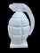 20th-Century Hand-Carved White Marble Hand Grenade Statutory 2