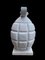 20th-Century Hand-Carved White Marble Hand Grenade Statutory 5