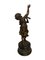 Querubín infantil de bronce con base de mármol, siglo XX, Imagen 6
