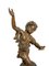 Bronze Cherub Child on Marble Base, 20th-Century 3