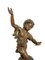Querubín infantil de bronce con base de mármol, siglo XX, Imagen 3