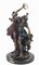 Große französische Tanzfiguren aus Bronze mit Tamburin, 20. Jh 2