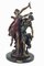 Große französische Tanzfiguren aus Bronze mit Tamburin, 20. Jh 3