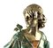 Figure de Dame en Bronze Peinte à Froid, France, 20ème Siècle sur Socle en Marbre 13