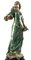20th Century French Cold Painted Bronze Figure of Lady in Robes on Marble Base, Image 2