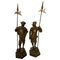 Estatuas de caballeros de bronce, siglo XIX. Juego de 2, Imagen 2