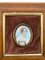 Wooden-Framed Picture of English Lady in White Frock, 19th-Century 2