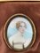 Wooden-Framed Picture of English Lady in White Frock, 19th-Century 3