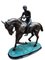 Französische Bronze Pferd und Jockey Statue, 20. Jh 2