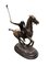 Statue de Jockey de Joueur de Polo en Bronze, 20ème Siècle 5