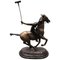 Statue de Jockey de Joueur de Polo en Bronze, 20ème Siècle 1