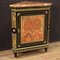 French Corner Cabinet on Boulle Style with Marble Top, 20th-Century 2