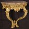 Italian Lacquered, Gilded and Painted Consoles with Marble Tops, 20th Century, Set of 2 3