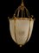 Large 20th-Century Hanging Frosted Glass and Ormolu Lantern, Image 8