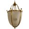Large 20th-Century Hanging Frosted Glass and Ormolu Lantern 1