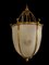 Lanterna grande in vetro satinato e bronzo dorato, XX secolo, Immagine 3