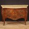 French Inlaid Dresser with Marble Top, 20th Century, Image 1