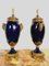20th-Century French Louis XVI Style Blue Sèvres Porcelain Lamps, Set of 2 2