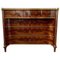 19th Century French Empire Flame Mahogany Chest, Image 1