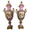 French Sèvres Porcelain Vases in Pink, 20th Century, Set of 2 1