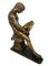 Luchador de bronce posando sobre un pedestal corintio, siglo XX, Imagen 8