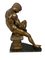 Luchador de bronce posando sobre un pedestal corintio, siglo XX, Imagen 9