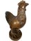 Oriental Bronze Hen and Cockerel, 20th Century, Set of 2 3