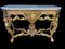 Italian Rococo Console with White Marble Top, 18th-19th Century, Image 3
