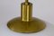 Swedish Opaline Glass & Brass Ceiling Lamp by Uno Westerberg for Böhlmarks 5