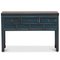 Teal Lacquered Console with Drawers 2