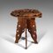 Vintage Chinese Carved Elm Side Table, 1940s 2