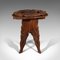 Vintage Chinese Carved Elm Side Table, 1940s 4