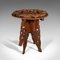 Vintage Chinese Carved Elm Side Table, 1940s 5