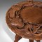 Vintage Chinese Carved Elm Side Table, 1940s 9