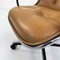 Camel Leather Desk Chair on Wheels by Charles Pollock for Knoll Inc. / Knoll International, 1970s, Image 6