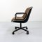 Silla de escritorio de cuero camel con ruedas de Charles Pollock para Knoll Inc. / Knoll International, años 70, Imagen 3