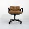 Camel Leather Desk Chair on Wheels by Charles Pollock for Knoll Inc. / Knoll International, 1970s, Image 7