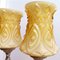 Art Nouveau Yellow Glass and Brass Table Lamps, Set of 2 9