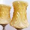 Art Nouveau Yellow Glass and Brass Table Lamps, Set of 2, Image 9