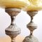 Art Nouveau Yellow Glass and Brass Table Lamps, Set of 2 8