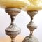 Art Nouveau Yellow Glass and Brass Table Lamps, Set of 2, Image 8