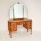 Antique Queen Anne Style Burr Walnut Dressing Table 1