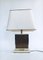 Hollywood Regency Style Gold Square Table Lamp, 1970s 1