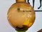 Large Mid-Century Italian Yellow & Green Wood and Glass Table Lamp 15